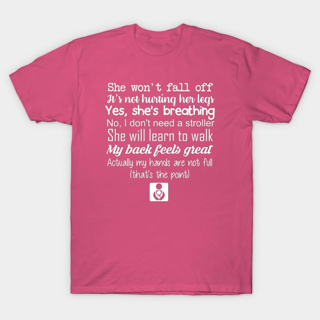 Girl Babywearing T-Shirt by LowcountryLove